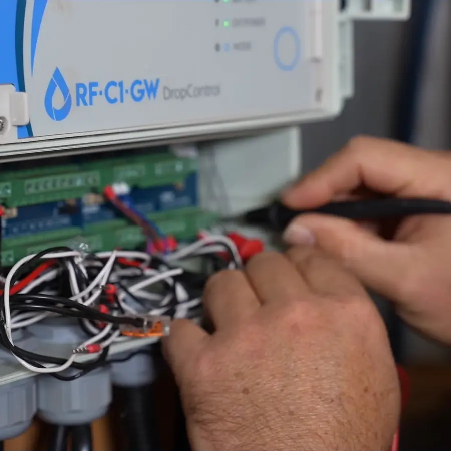 Testing a DropControl gateway board, from Ardal's automation video
